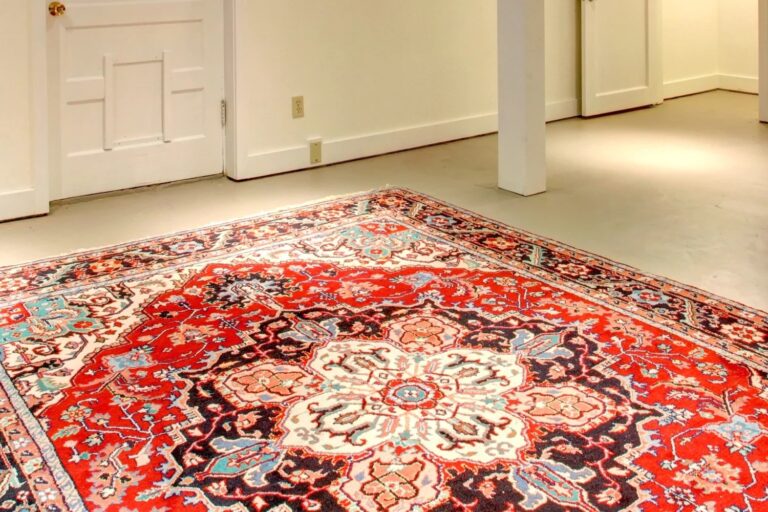A freshly cleaned area rug